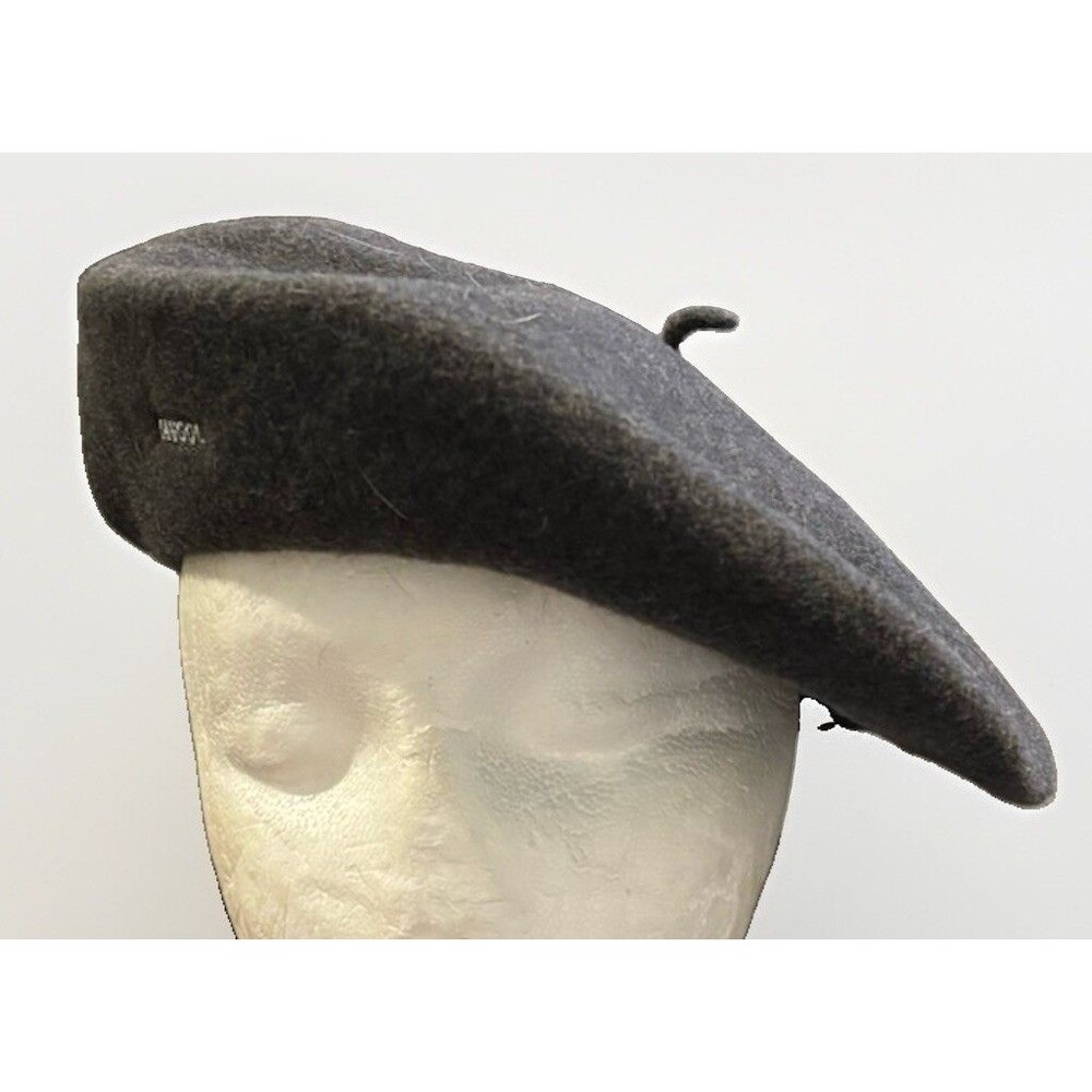 Kangol Men's Gray Dark Flannel Modelaine Beret Men's One Size Great Britain